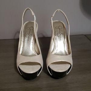 Gold & Black Jessica Simpson Platform Heels 6.5